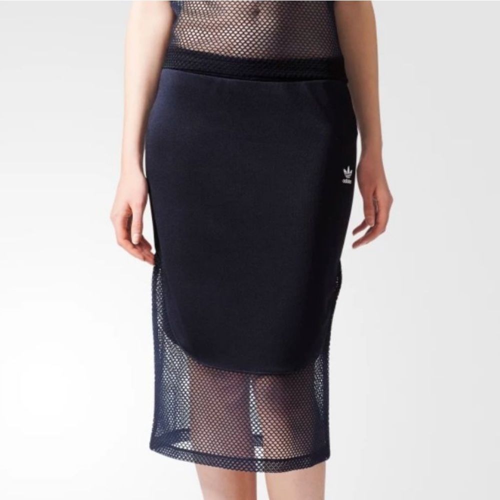 adidas Osaka Midi Skirt in Navy Blue - Picture 3 of 9